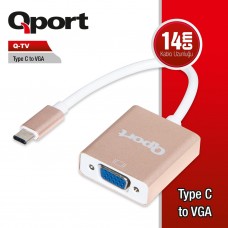 QPORT Q-TV TYPE-C TO VGA 60Hz 1920x1080P ÇEVİRİCİ